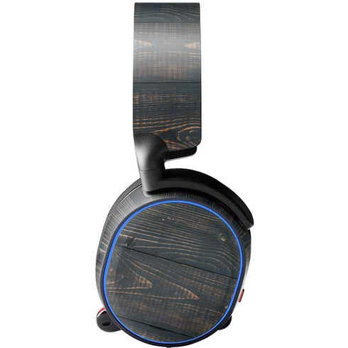 Black Painted Wood SteelSeries Arctis 3 Skin
